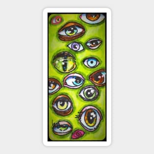 Green eyes Sticker